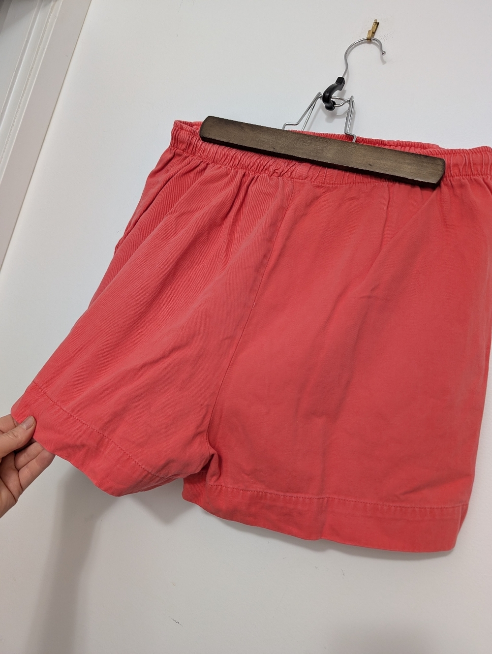 Vintage Sgt Leisure Large Shorts High Waisted Wide Leg Cotton Drawstring Pink